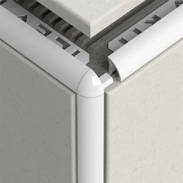 Tilerite 7mm White PVC Corner 2 Pack - NST640