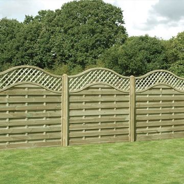 Timber Omega Lattice Top Fence Panel - 1800mm Wide