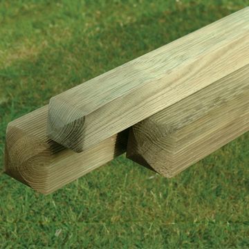 Timber Planed & Ribbed 4-Way Rounded Top Pine Post - 75 x 75mm