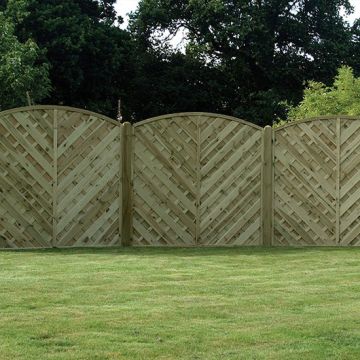 Timber 'V' Arched Fence Panel - 1800mm Wide