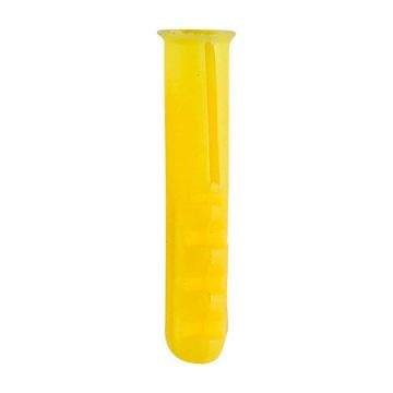 Timco YPLUG Yellow Plastic Wall Plug - Box 100 - (Screw Gauge 3.0 - 4.0mm)