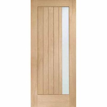 XL Oak Veneered Trieste Obscure Glazed M&T External Door