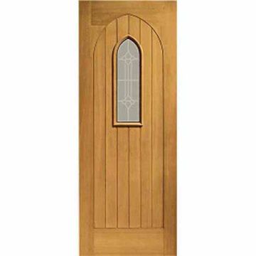 XL Oak Veneer Westminster Pre-Finished Double Glazed 6'6" x 2'9" x 1.3/4" M+T Ext Door