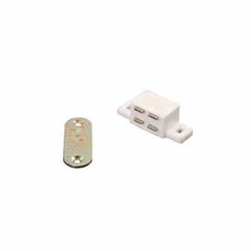 Select 044075N White Small Magnetic Catch - 31mm x 20mm x 11mm