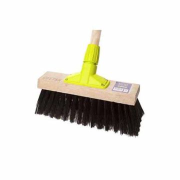 Cottam BYS00003 12" Black PVC (Hard) Wearing Broom Head With Rapid Handle Attachment