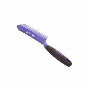 Cottam IWI00049 4 Row Stainless Steel Wire Brush (Soft Grip Handle)