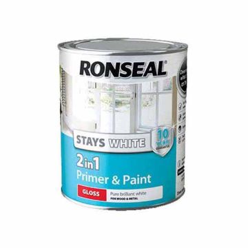 Ronseal 2 In 1 Gloss - 750ml - White - 37510