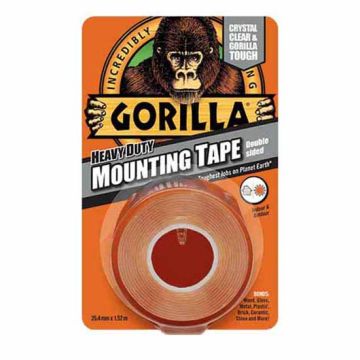 Gorilla Heavy Duty Double Sided Mounting Tape 25.4mm x 1.52m