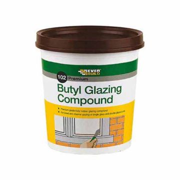 Everbuild Butyl Glazing Compound Brown 2kg