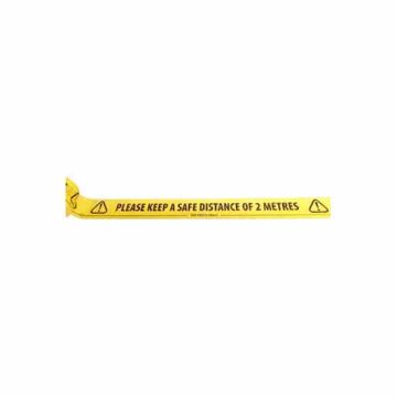 Tembe H18439 Social Distancing Safe Distance Tape Yellow/Black - 48mm x 33m