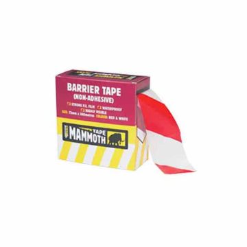 Everbuild Barrier Tape Red/White 72mm x 500mtr