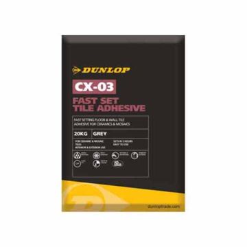 Dunlop CX-03 Fast set Tile Adhesive 20Kg - Grey