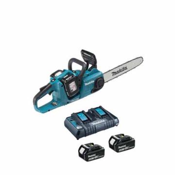 Makita DUC353PT2 Twin 18V (36V) Brushless Chainsaw with 2 x 5AH batteries & Twin Charger