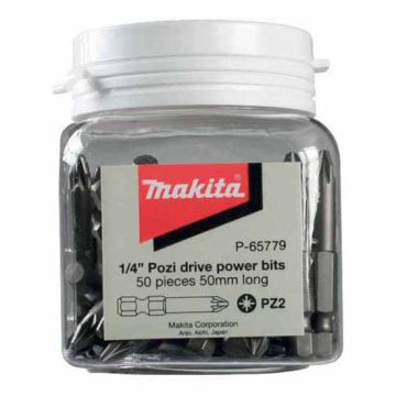 Makita P-65779 Candy Tub PZ 2 x 50mm Bits Pack of 50