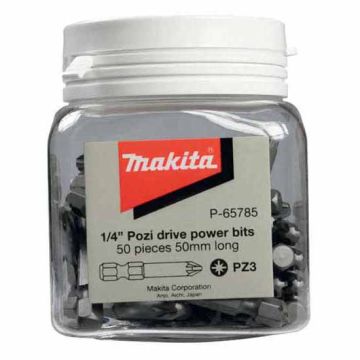 Makita P-65785 Candy Tub PZ 3 x 50mm Bits Pack of 50