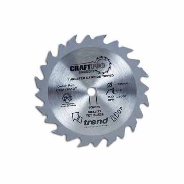 Trend CSB/13624TA 136mm x 20mm Bore 24 Tooth Saw Blade