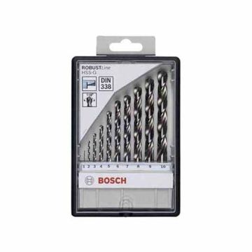 Bosch 2-607-010-534 Robust 118  10 Piece HSS-G Drill Bit Set