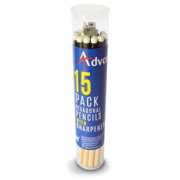 Advent HB Pencils - 15 Plus Sharpener