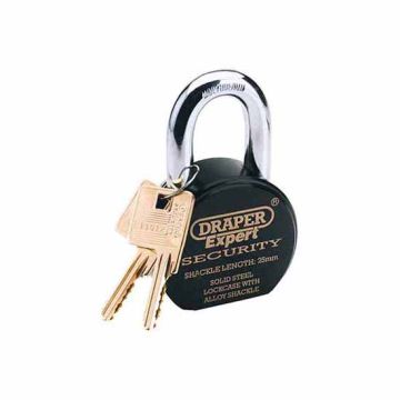 Draper 64206 Heavy Duty Stainless Steel Padlock & 2 Keys