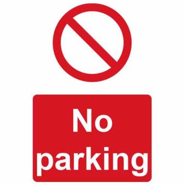 No Parking PVC Sign - 200 x 300mm