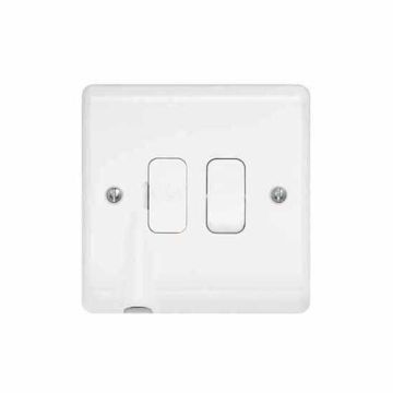 Contactum A2368 Aspire Moulded 13A DP Switched Connection Unit with Flex Outlet White