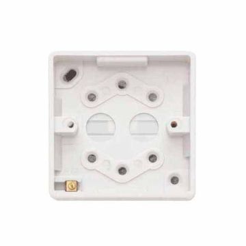 Contactum Traditional Moulded Single Surface Box 16mm with Earth Terminals White