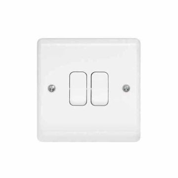 Moulded 2 Gang Intermediate Switch White