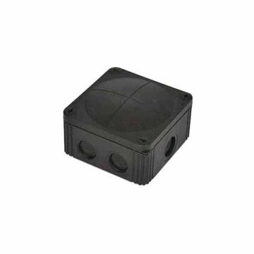 Wiska Combi 607/5 Black Junction Box - 110 x 110 x 66mm