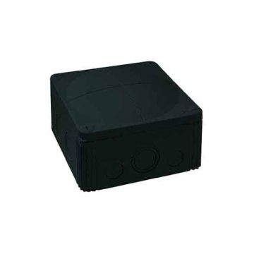 Wiska Combi 1010 Black Junction Box - 140 x 140 x 82mm