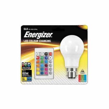 Energizer S1453 B22 Colour Changing GLS LED RGB-W & Remote Control