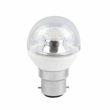 Bell 05147 4w BC LED Golf Ball - Cool White Dimmable - Clear