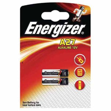 Energizer A27 12 volt Alkaline Batteries (pack of 2)