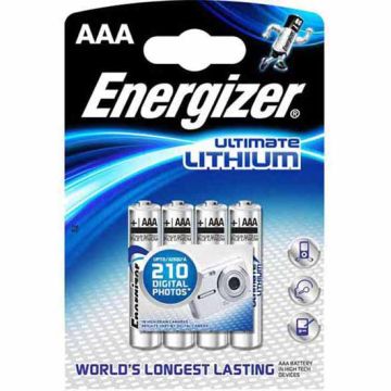 Energizer AAA L92 1.5v Lithium Battery - 4 Pack
