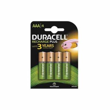 Duracell AAA Re-Chargeable Batteries 4 Pack