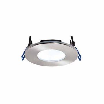 Saxby Orbital Plus 69884 IP + Fire Rated Slim Line LED Downlight Satin Nickel - Cool White