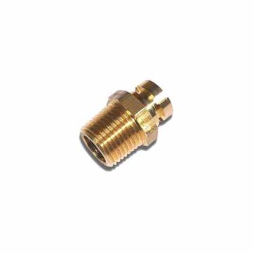 Gas Fitting Brass Micro Bore Connector - Straight Bayonet x 1/2" Male BSPT