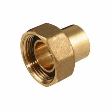 Gas Meter Brass Union - 1" Female BSP x 22/28mm End Feed