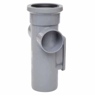 Polypipe 3" Grey Soil Ring Seal Boss Pipe with Access Door SA343