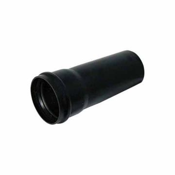 Floplast SP3 3mtr 110mm Single Socket Soil Pipe Black
