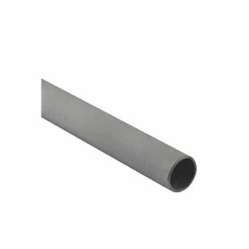 21.5mm x 3m Polypipe Grey Push Fit Overflow Pipe -