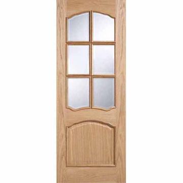 LPD Oak Riviera Glazed Doors with Raised Mouldings