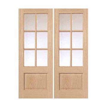 JBK Dove Clear Bevel Glazed Pair of Internal Doors
