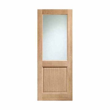 XL Oak Veneered 2XG Clear Glazed Dowelled External Door
