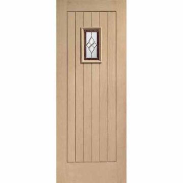 XL Oak Veneered Chancery Onyx Triple Glazed External Door
