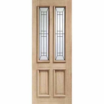 XL Oak Veneered Malton Diamond Triple Glazed External Door