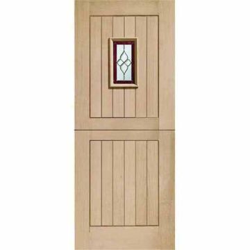 XL Oak Veneered Chancery Stable Triple Glazed External Door