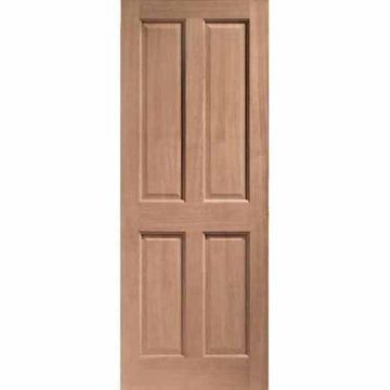 XL London Hardwood Veneered 4 Panel Dowelled External Door