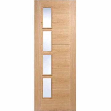 LPD Vancouver 4 Light Offset Clear Glazed Pre-Finished Internal Door