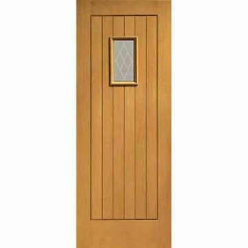 XL Oak Veneered Chancery Pre-Finished Double Glazed M&T External Door