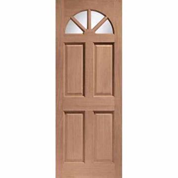 XL Hardwood Veneered Carolina Clear Single Glazed Dowelled External Door